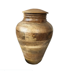 Urne funéraire en bois artisanal de style rustique, finition naturelle, bois massif, urne commémorative pour cendres, souvenir funéraire - Product Image 1