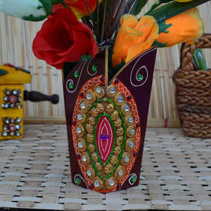 Florero de Papel Maché Multicolor 7cm X 7cm X 15cm - Product Image 3