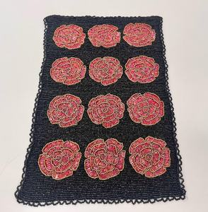 <b>Beaded</b> <b>Placemat</b> Handmade Round Charger for Luxury Dining & Holiday Decor Unique Piece Handmade <b>Beaded</b>, <b>Placemat</b>, Housewarming - Product Image 4