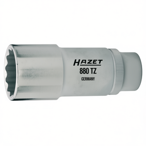 Hazet 3/8'' Long Metric Square <b>12</b>-<b>Point</b> <b>Socket</b> with Traction Profile - Product Image 2