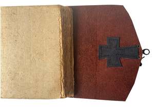 Diario de Cuero Rústico con Cruz Cristiana de Jesús, Papel Ecológico Hecho a Mano, Regalo Religioso de Bautismo, Diario de Gratitud para Viajes de Hombres - Product Image 3