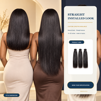 Extensions de cheveux humains Remy lisses 9A, 100% cheveux naturels, lots de tissage de cheveux birmans, vente en gros personnalisée