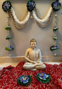 Flor romántica Toran Floral Bead Bandarwar jazmín puerta cenefa decoración de boda escenario telón de fondo regalo de inauguración de la casa Favor de fiesta - Product Image 6