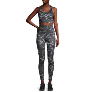 Nouvel Arrivage Ensemble de Yoga pour Femmes Grandes Tailles en Polyester Écologique à Motif Uni, Conception Personnalisée, Respirant, Séchage Rapide, Taille Élastique - Product Image 3