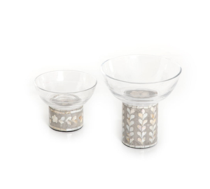 Best <b>Price</b> Bowl Set Of 2 Mother Of Pearl <b>Resin</b> Base Clear Acrylic Fruit Food Decoration Bowl Unique Design Dinnerware/Soup Bowl - Product Image 2