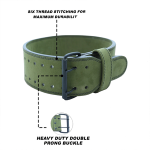 2026 Double Prong Cowhide Gym <b>Belt</b> New Breathable Fitness Equipment for Bodybuilding Deadlift Workouts Safety Workout Buckle - Product Image 1