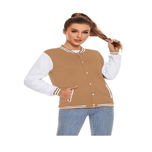 Customized Streetwear Couple College Bomber <b>Canvas</b> <b>Jacket</b> Oem/Odm Women Letterman Varsity <b>Jacket</b> - Product Image 4