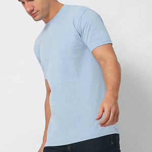 Camiseta de Algodón Grueso para Hombre, Manga Corta, Cuello Redondo, con Logotipo de Impresión Digital Personalizada, Camisetas con Patrón Sólido - Product Image 3