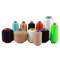 Chaussettes en fil de nylon doublement recouvert de spandex hautement élastique, chaussettes tricotées teintes - Fil de filament ignifuge, fabrication de produits de tissage