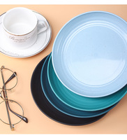 Assiette ronde en paille de blé Ming0026, 7 pouces, réutilisable, assiette à dîner épaisse, assiette à collation et à fruits, vaisselle de table, lot de 12 pièces