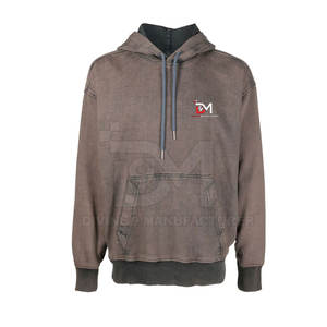 Pakistán fabrica sudaderas con capucha de lavado ácido con logotipo personalizado para ropa informal de invierno sudaderas con capucha de invierno con diseño de lavado ácido - Product Image 1