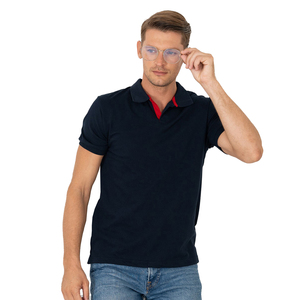 Polo de manga corta de punto de piqué de algodón, camisa de lujo de ajuste inteligente para hombre, Polo de fabricante de ropa personalizado con cuello tejido - Product Image 1