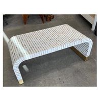 Vintage kalite Modern tasarım kemik kakma sehpa konsol End masa oturma odası mobilya için ev dekorasyon öğeleri Homeware