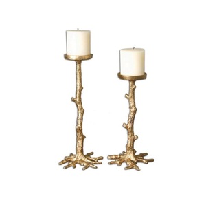 Vente chaude Salon Moderne Bougeoir En Métal En Or Nouveau Bougeoir En Conception Cône Dernière Bougie votive bas prix - Product Image 4