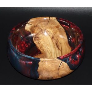 Good Quality Handmade Round Wooden and Resin Food <b>Bowl</b> Home Kitchenware Tableware Food Serving <b>Bowl</b> in Lowest Price - Product Image 2
