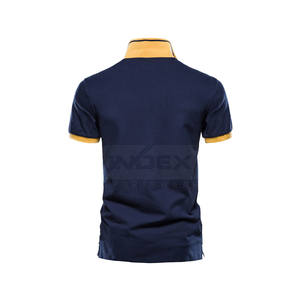 2025 último diseño de color personalizado para Polos 100% algodón ropa informal de punto con logotipo personalizado patrón sólido - Product Image 2