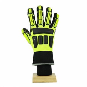 Gants de mécanique en cuir de première qualité résistants à la chaleur très exigeants antistatiques antivibrations sans silicone sans poudre personnalisables - Product Image 2