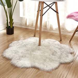 Tapis moelleux personnalisé à motif floral en mélange de soie et de laine, lavable en machine, tapis d'appoint pour chambre d'enfant, idée cadeau pour la maison - Product Image 6