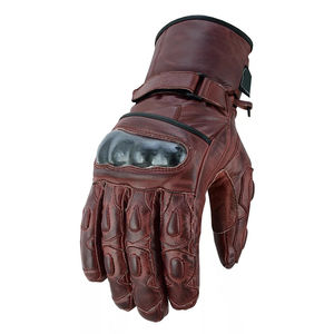 Gants de moto en cuir d'hiver respirants légers à doigts entiers avec écran tactile, gants de course de moto protecteurs pour hommes - Product Image 6
