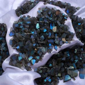 Pulsera de labradorita natural para mujer, collar de piedra natural lisa, con diamantes rugosos, piedra de cristal crudo, máquina de facetado de gemas, labradorita - Product Image 2