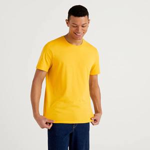 Camisetas de calidad superior para hombre, ropa informal de manga corta, Color sólido, algodón, estilo callejero, camisetas de talla grande con cuello redondo para hombre 2025 - Product Image 1
