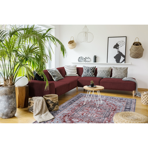Tapis d'intérieur lavable à rayures grises bohèmes Netline Home Depot, design K1 - Product Image 1