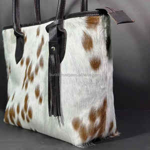 Sac fourre-tout pour femme en cuir de vachette véritable fait main, couleur unie, fermeture éclair, broderie, LHTB-0101 - Product Image 6