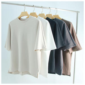 Camiseta de gran tamaño de algodón 100% de alta calidad para hombre, fácil mantenimiento, antiarrugas, ajuste holgado con hombro caído - Product Image 6