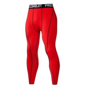 High Quality Spandex <b>Polyester</b> Male Fitness Sport Wears Gym Men Breathable Soft High Elasticity Compression <b>Leggings</b> - Product Image 1