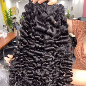 ผมต่อผมมนุษย์สีดำธรรมชาติผมหยิกชาวพม่า - Product Image 1