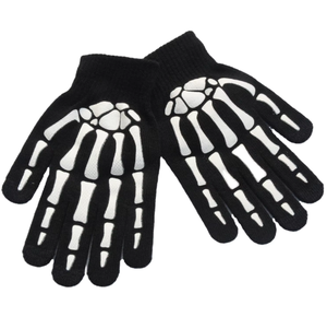 Guantes Térmicos de Punto para Ciclismo al Aire Libre, con Diseño de Calavera y Garras, Brillantes en la Oscuridad, con Pantalla Táctil Acrílica, para Adultos, Halloween - Product Image 2