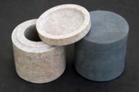 Petit pot rond en pierre, artisanal indien, fait main, pour parfum, bijoux, bagues, vaisselle, préservation de la fraîcheur, utilisation contemporaine pour les fêtes