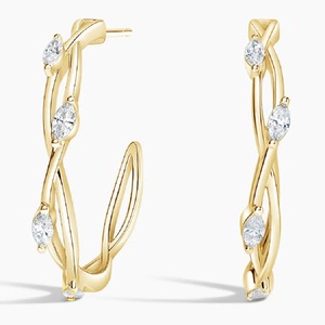 Fourniture en gros de boucles d'oreilles en or et diamant gravées sur mesure pour boutiques de cadeaux personnalisées - Product Image 1