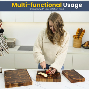 Juego de Tablas de Cortar de Madera de Acacia Creativas, Ecológicas, Personalizables en Tamaño y Color para Accesorios de Cocina - Product Image 5