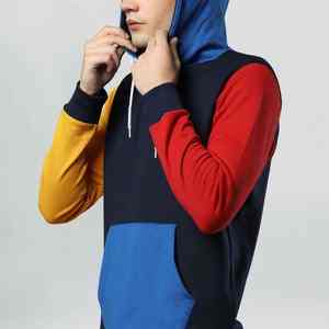 Fabrication conception personnalisée automne vente chaude hommes sweats à capuche décontracté 100% coton poche surdimensionné multicolore sweats à capuche - Product Image 3