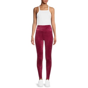 High Quality Customizable Women's Velour Fitness <b>Leggings</b> Best Design Mid Waist Stretch Pants OEM Service Available - Product Image 2
