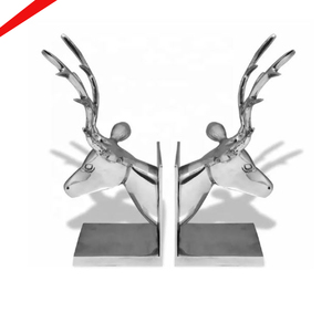 Sujetalibros de diseño de cactus de aluminio con acabado plateado de primera calidad para el hogar - Product Image 5