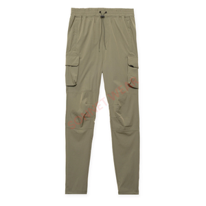 Pantalón de chándal moderno para hombre con cintura ajustable con cordón y puños acanalados, ideal para gimnasio informal y actividades al aire libre - Product Image 1