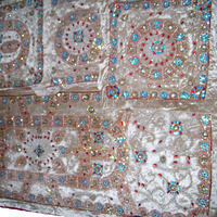 Housses de chaise et de table brodées pour décoration de mariage, élégantes, florales, faites à la main, pour banquets, fêtes et occasions spéciales