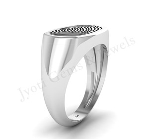 แหวนตราประทับ10X16mm ลายนิ้วมือที่มีคุณภาพสูงเครื่องประดับเงิน925สำหรับผู้ชายแหวนตราสัญลักษณ์สำหรับเป็นของขวัญที่ระลึก - Product Image 6