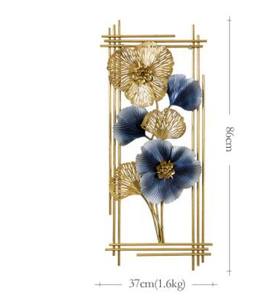 Ak Brass Golden Vertical Modern Iron <b>Wall</b> Clock Set For Home Decor - Product Image 4
