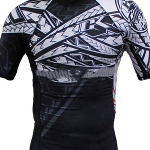 Custom Printed Rash Guard Sublimación Impreso Rashguard Mma Rushguard Bjj OEM Mma Rashguard para los hombres de manga corta Rash Guard - Product Image 2