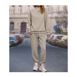 Nouveau Design de haute qualité personnalisé, pantalon confortable d'hiver, mode ensemble de 2 pièces Yoga femmes survêtement - Product Image 3