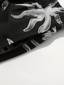 Shorts de gym pour hommes à séchage rapide pas cher en vente en gros de shorts d'entraînement de fitness en maille de plage avec poches taille imprimée en polyester uni - Product Image 5