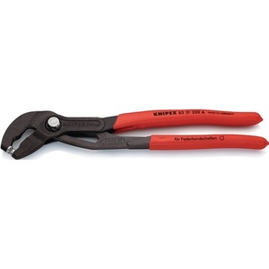 For KNIPEX Spring Band Clamp <b>Pliers</b> 250 mm Overall Length 70 mm Max Capacity 19 <b>Settings</b> Plastic Coated - Product Image 1