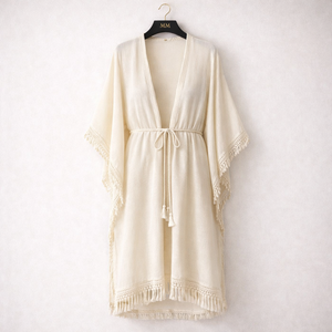 Jupe de plage pour l'été, fabriquée de manière éthique, essentielle pour l'été, en coton respirant, cache-maillot pour les escapades à la plage - Product Image 1