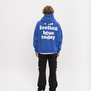 Sweats à capuche en coton épais imprimé vierge avec logo personnalisé Sweats à capuche épais imprimés pour hommes - Product Image 5