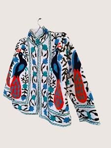 <b>Chinese</b> Style Embroidered Cotton <b>Jacket</b> Mandarin Collar Full Sleeve Floral Pattern Hand Embroidery Adult Spring Wear - Product Image 4
