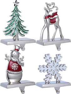 คุณภาพสูงขายส่งตกแต่งที่กําหนดเองการออกแบบที่ดีที่สุดโลหะเกล็ดหิมะคริสต์มาสถุงน่องสําหรับคริสต์มาสแขวนเครื่องประดับ - Product Image 3