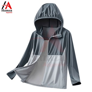 Nuevo diseño de talla grande chaqueta cortavientos de lona transpirable cuello alto logotipo frontal para hombres OEM ropa personalizada Hamza Apparels - Product Image 6